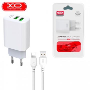 Сетевое зарядное устройство XO L85C 2USB 2.4A Lightning white в Одессе