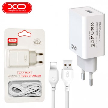 Сетевое зарядное устройство XO L93 1USB 2.4A Lightning white в Одессе