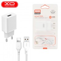 Сетевое зарядное устройство XO L99 1USB 2.4A Lightning white