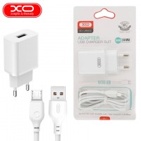 Сетевое зарядное устройство XO L99 1USB 2.4A micro-USB white