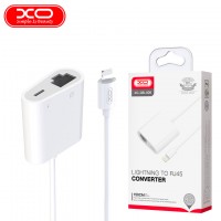 Переходник Audio XO GB009 Lightning - RJ45 Lan Network + Lightning Audio белый