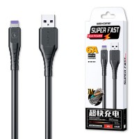 USB кабель WK WDC-152 6A Lightning 1m черный