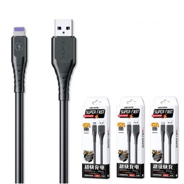 USB кабель WK WDC-152 6A Lightning 2m черный в Одессе