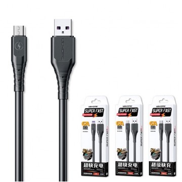 USB кабель WK WDC-152 6A micro USB 2m черный в Одессе