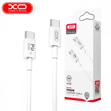 USB кабель XO NB-Q190A Type-C - Type-C 1m белый в Одессе