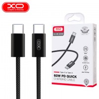 USB кабель XO NB-Q206B Type-C - Type-C 1m черный