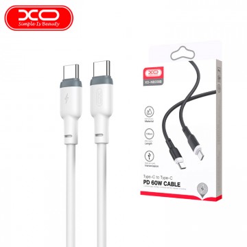 USB кабель XO NB208B Type-C - Type-C 1m белый в Одессе