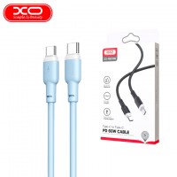 USB кабель XO NB208B Type-C - Type-C 1m голубой
