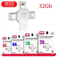 USB Флешка XO DK04 4in1 USB 2.0 32Gb серебристый