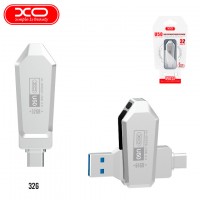 USB Флешка XO U50  2in1 USB 3.0 Type-C 32Gb серебристый