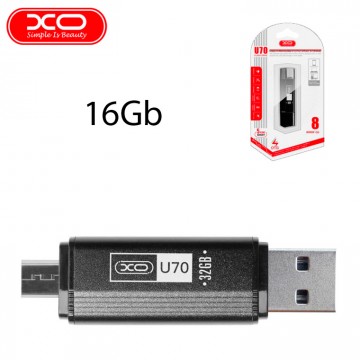 USB Флешка XO U70 USB 2.0 16Gb черный в Одессе