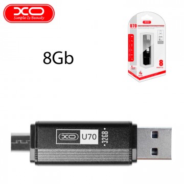 USB Флешка XO U70 USB 2.0 8Gb черный в Одессе