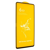 Защитное стекло 6D Xiaomi Redmi Note 9, Redmi 10X 4G black тех.пакет