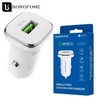 Автомобильное зарядное устройство Borofone BZ12A QC3.0 1USB 3A white