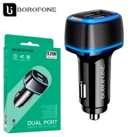 Автомобильное зарядное устройство Borofone BZ14 Max 2USB 2.4A black