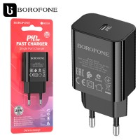 Сетевое зарядное устройство Borofone BA65A PD 20W 3A black