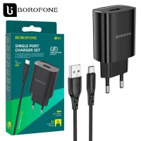 Сетевое зарядное устройство Borofone BN1 1USB 2.1A Type-C black