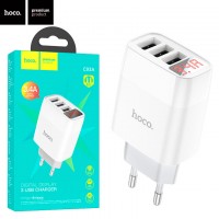 Сетевое зарядное устройство Hoco C93A 3USB 3.4A white