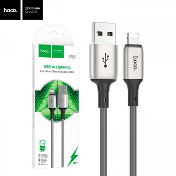 USB кабель Hoco X66 Lightning 1m серый в Одессе