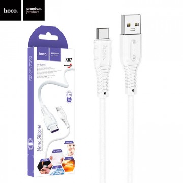 USB кабель Hoco X67 5A Type-C 1m белый в Одессе