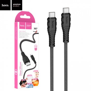 USB кабель Hoco X67 60W Type-C - Type-C 1m черный в Одессе