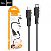 USB кабель Hoco X67 Type-C - Lightning 1m черный