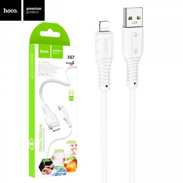 USB кабель Hoco X67 Lightning 1m белый в Одессе