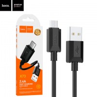 USB кабель Hoco X73 micro USB черный