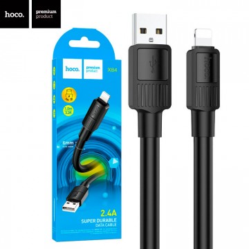 USB кабель Hoco X84 Lightning 1m черный в Одессе