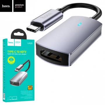 Переходник Hoco UA20 Type-C - HDMI серый в Одессе