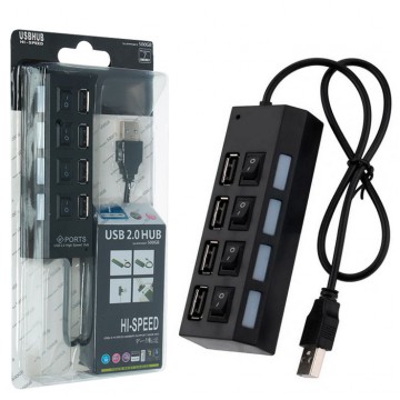 USB HUB 4 перекл. hi-speed 4 USB 2.0 black в Одессе