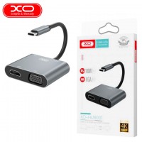 USB HUB XO HUB001 Type-C silver