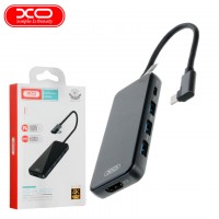 USB HUB XO HUB002 Type-C black