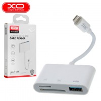 USB HUB XO HUB006 Lightning 3in1 white