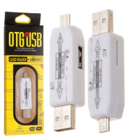 Картридер microSD + OTG USB - micro USB белый