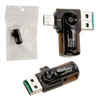 Картридер TU004 2in1 microSD на USB или micro USB тех.пак. черный