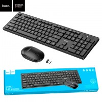 Комплект клавиатура+мышка Hoco GM17 беспроводная черная