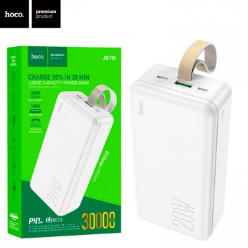 Power Bank Hoco J87B Tacker PD20W+QC3.0 30000 mAh белый в Одессе