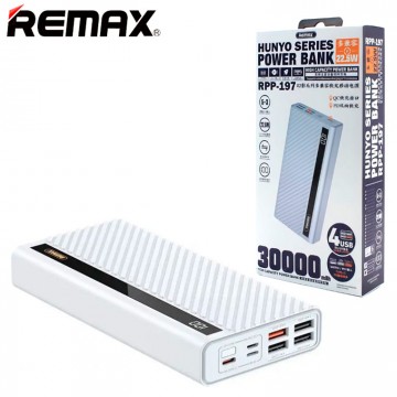 Power Bank Remax RPP-197 Hunyo II 30000 mAh белый в Одессе