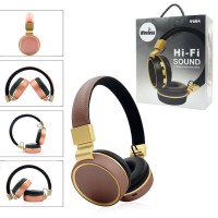 Bluetooth наушники с микрофоном Hi-Fi Sound V684 коричневые