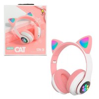 Bluetooth наушники с микрофоном Cat STN-28 розовые