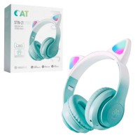 Bluetooth наушники с микрофоном Cat STN-28 PRO зеленые