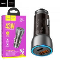 Автомобильное зарядное устройство Hoco NZ8 PD25W + QC3.0 1USB 3A brown