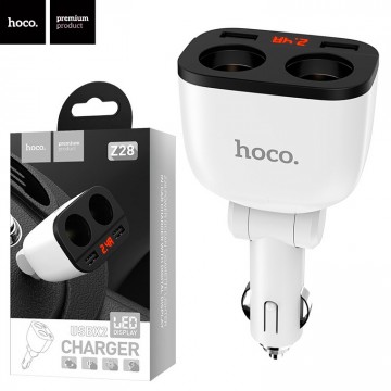 Автомобильное зарядное устройство Hoco Z28 2 прикуривателя 2USB 3.1A white в Одессе