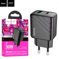 Сетевое зарядное устройство Hoco CS23A PD30W + QC3.0 1USB black