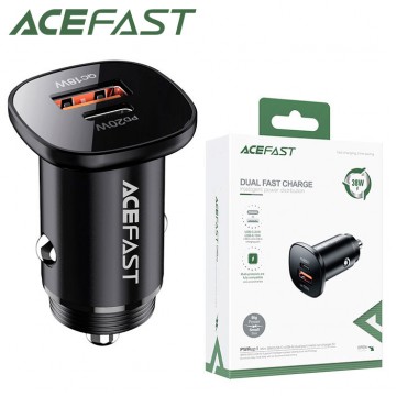 Автомобильное зарядное устройство Acefast B1 PD + QC 3.0 1Type-C 1USB 38W black в Одессе