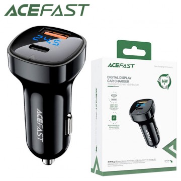 Автомобильное зарядное устройство Acefast B4 PD + QC 3.0 1Type-C 1USB 3A 66W black в Одессе