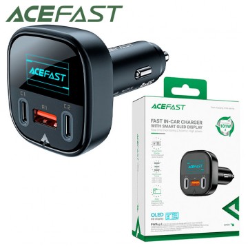 Автомобильное зарядное устройство Acefast B5 PD + QC 4.0 2Type-C 1USB 5A 101W black в Одессе