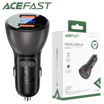 Автомобильное зарядное устройство Acefast B7 QC 3.0 2USB 2.4A 45W black в Одессе