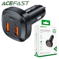  Автомобильное зарядное устройство Acefast B9 PD + QC 4.0 1Type-C 2USB 5A 66W black